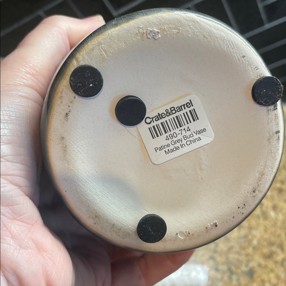 Crate & Barrel Patine Grey Bud Vase - Picture 6 of 6